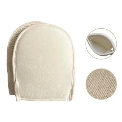 Glove Double-sided Body Scrub Soft Natural Loofah Sponge Pad Shower Body Scrubber Mitt for Shower Spa Skin Clean Bath Gloves