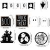 13pcs Pumpkin Cute Ghost Tray Decor Wooden Signs Ornaments Halloween Desk Decoration  Tabletop