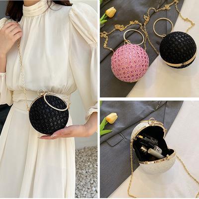 Kettentasche Damen Kleine Tasche 2024 Neue Mode Eine Schulter Umhängetasche Ball Handtasche
