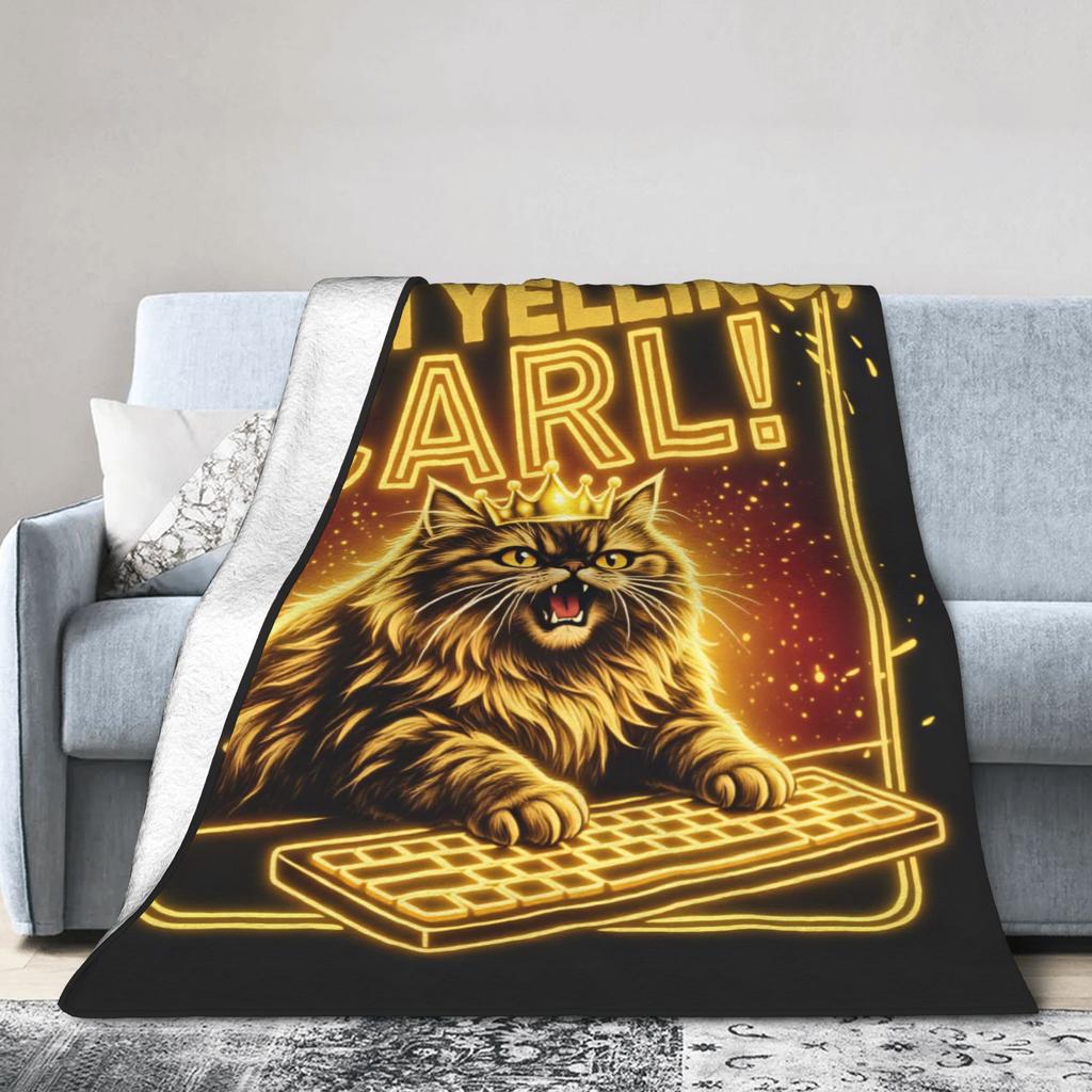 Dungeon Crawler Carl I am Yelling Carl Blankets Super Soft Print Plush Throw Blanket For Students Living Room Flannel Bed Cover