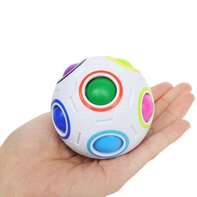 1Pc Magic Rainbow Press Ball Decompression Football Children's Puzzle Cube Toy ZKStar ZH