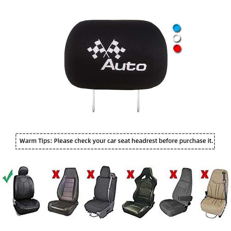 

1 шт. чехол на подголовник автомобиля с вышивкой флага для MITSUBISHI LANCER VIII для Mercedes-Benz для TOYOTA Hilux VI для ford C-MAX