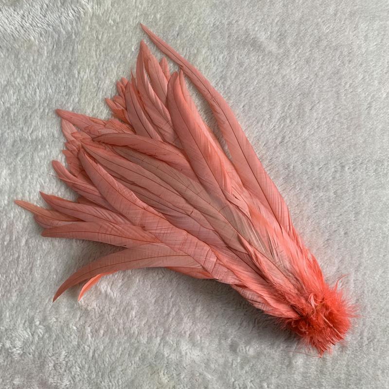 

Wholes 500pcs Rooster Tail Feathers 25-30cm 30-35cm 35-40cm 40-45cm For Colored Carnival Costume&mask Party 25-30CM арбуз красный