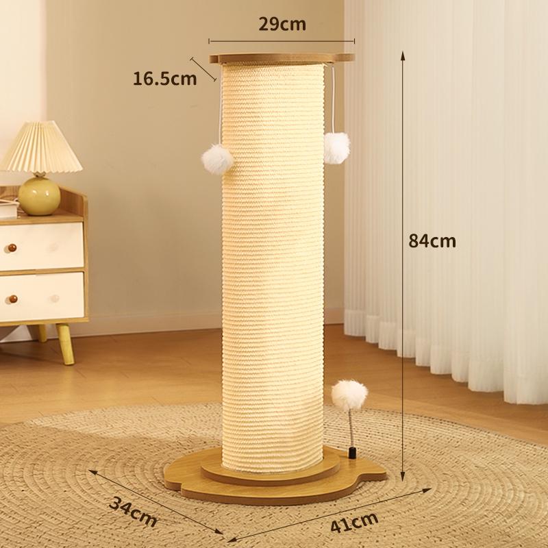 

Compact Cat Tree & Bed with Enclosed Two-Layer Design, Scratching Board, Sisal Barrel - All-Season Default
