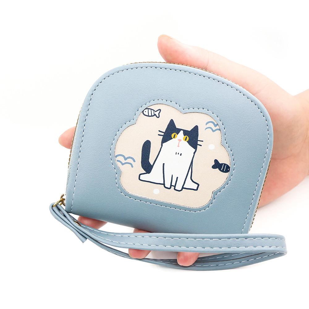 Pu Material Casual Short Wallet For Women With Zipper And Color Block Design For Daily Use
