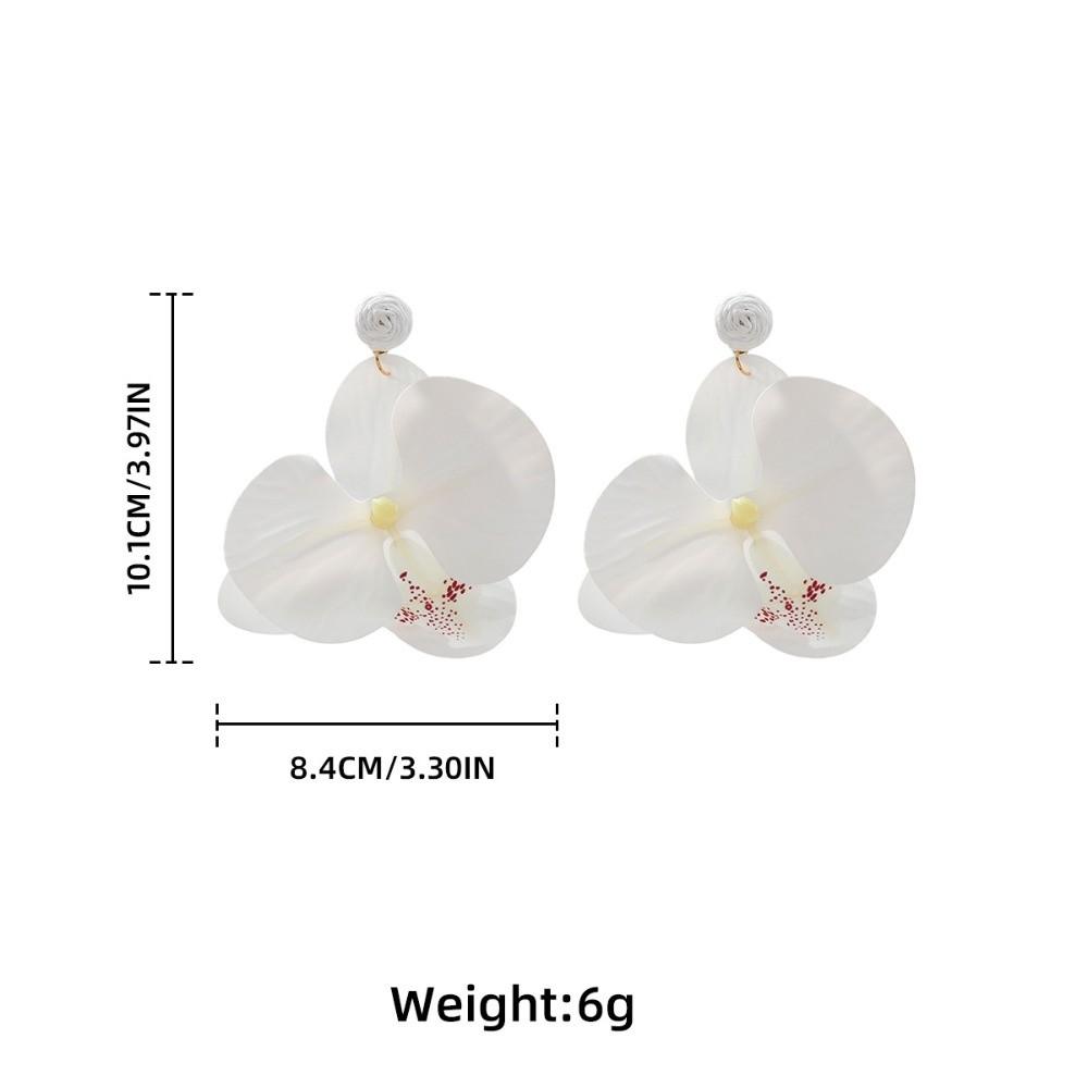 Korean Style Flower Earrings Exaggerated Flower Drop Earrings Butterfly Orchid Earrings  Wedding