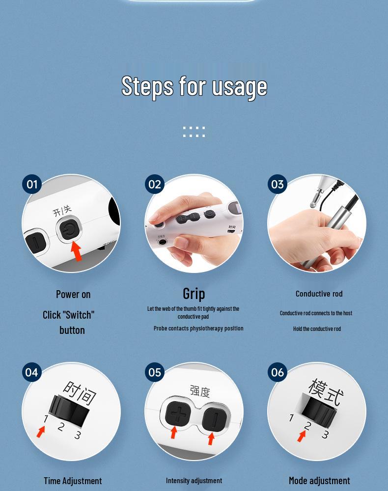 Electronic Beauty Acupoint Meridian Pen for Facial Massage and Acupuncture