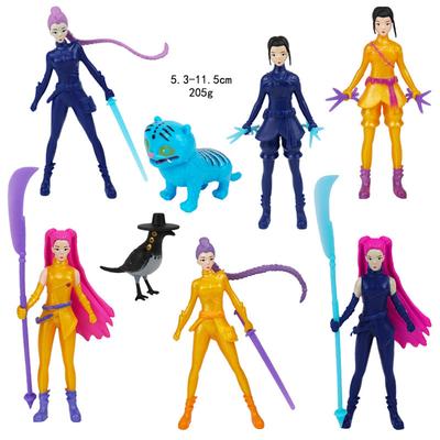 8pcs/Set Kpop Demon Hunters Action Figure Toy Derpys Tiger Rumi Mira Zoey Sussy Figurine Doll For Fans Gift Children's Ornament