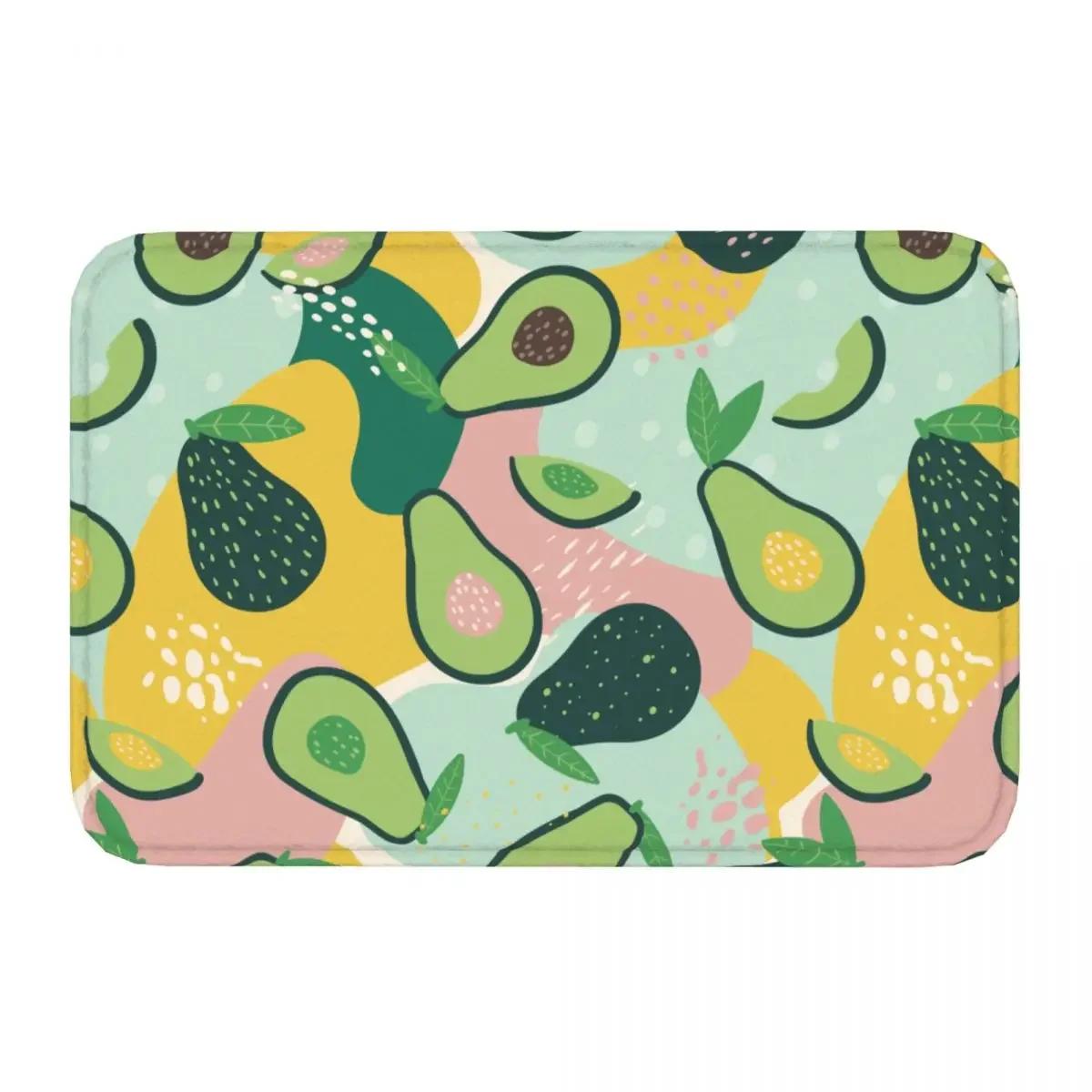 

Non-slip Doormat Avocado Doodle Carpet Living Room Kitchen Mat Outdoor Indoor Decor 40cmx60cm