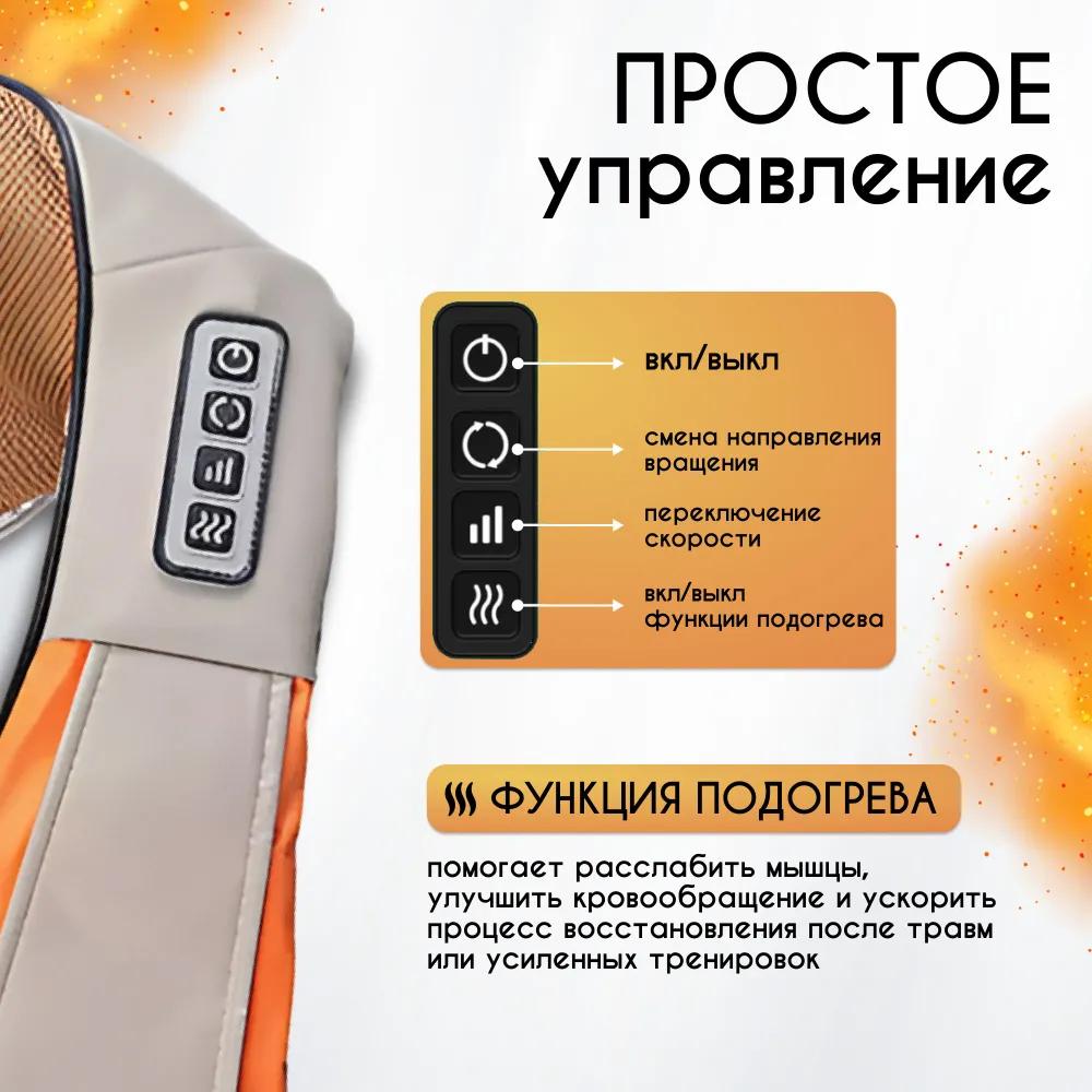 Electric neck and shoulder massager with heating.