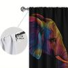 Set aus 2 brilliantfarbigen Vorhängen mit Elefantenprint, Heimdekoration, Fensterbehandlung, Schlafzimmer, Büro, Küchenvorhänge, aus Polyester, Master
