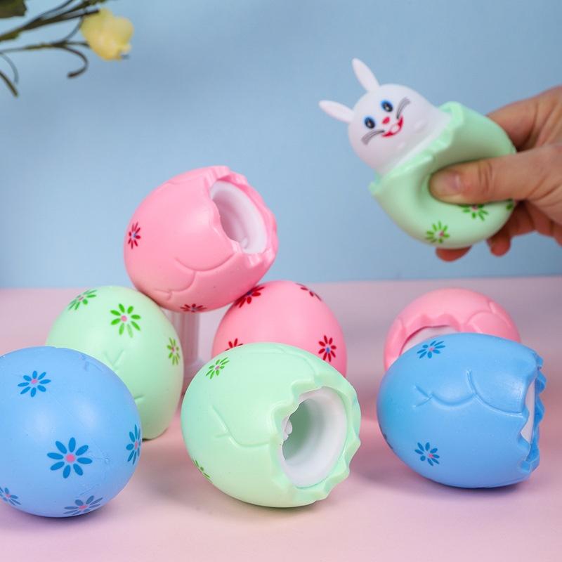 Squishy Bunny Stress Relief Cute Rabbit Squeeze Toys For Fidget Autistic Anxiety Adhd Birthday Easter Eggs Party Favors