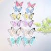 12Pcs 3D Butterfly Wall Sticker Waterproof Scratch-Resistant Wall Decals Self-Adhesive DIY Wall Decors for Living Room Bedroom Bathroom Kitchen