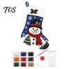Parent Child Crafting Kits DIY Rhinestone Painting Christmas Stocking Kit, 6 Festive Patterns Crafts with Resin Handmade Gifts for Friends Drills And