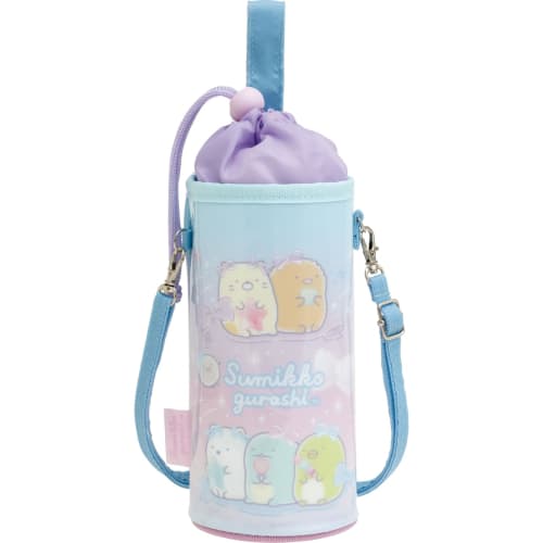San-X Sumikkogurashi Plastic Bottle Pouch, Blue, CA62102, H230 x 90mm