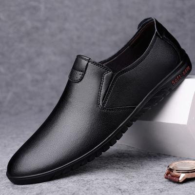 Chaussures en Cuir d'Automne pour Hommes Chaussures Décontractées Chaussures Haricot à Enfiler Respirantes à Semelle Souple pour Hommes