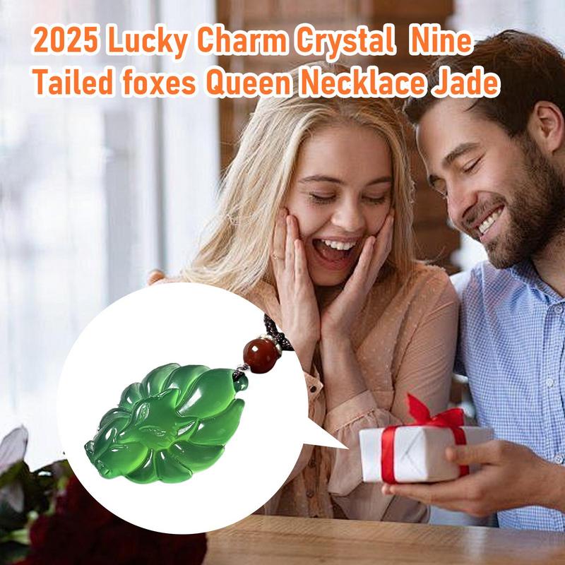 1pcs White Chalcedony Nine-tailed Fox Pendant Unisex Chinese Animal Lucky Amulet Clothing Accessories Lucky Jewelry Gift