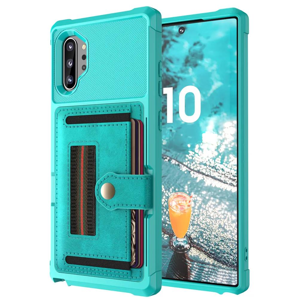 for Samsung Galaxy Note 20 S21 Ultra 10 9 S20 S21 S10 S9 Plus S10e S10+ Case Leather Multi Card Holder Wallet Retro Luxury Cover
