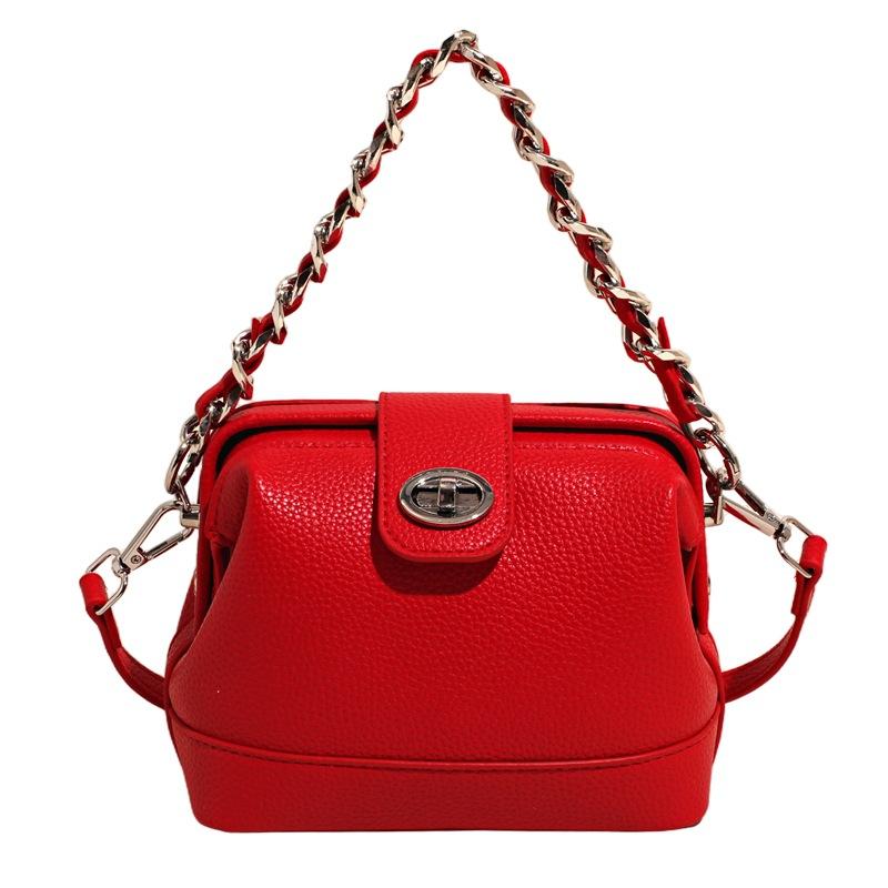 Модная маленькая квадратная сумка для ручной носки женская новая сумка через плечо сумка-мессенджер красный 2639₽