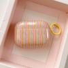 Dopamine Simple Collision Stripes Splicing Soft Earphone Case For AirPods 4 Cover For AirPods 1 2 3 Pro 2 2nd