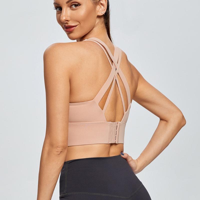 Women S Plus Size High Impact Sports Bra Cross Back Shockproof Yoga Running Vest