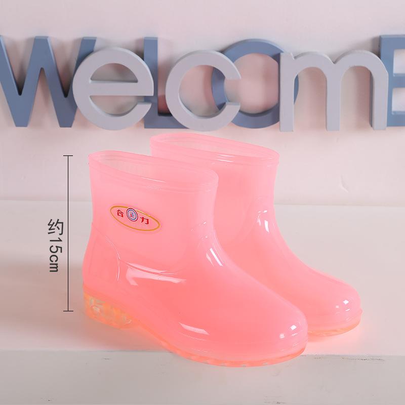 Long rain boots women's fashion rain shoes women's adult no lining high tube waterproof shoes quick-drying rubber shoes summer