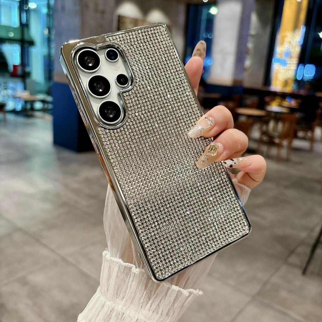 Luxuriöse strassbesetzte, stoßfeste Handyhülle für Samsung S26/S25 Ultra