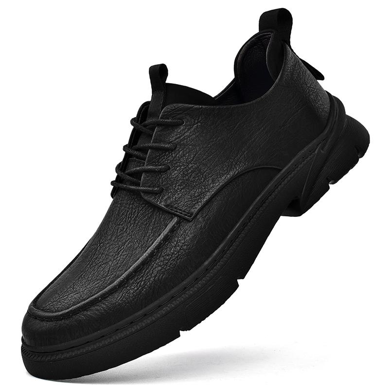 

Осенние брендовые мужские туфли из натуральной кожи на шнуровке, повседневные черные кожаные туфли, мужские мокасины, роскошные свадебные туфли для мужчин 44 чёрный