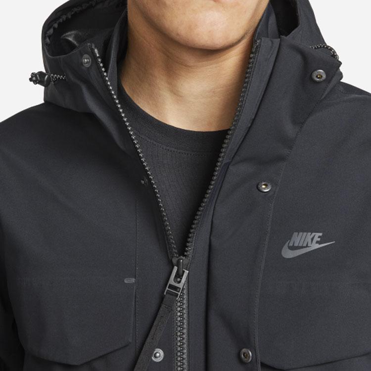 Nike Storm-Fit Adv M65 Sportlogo Lässig Einfarbig Kapuzenjacke Herren Jacken Schwarz DD6873-010