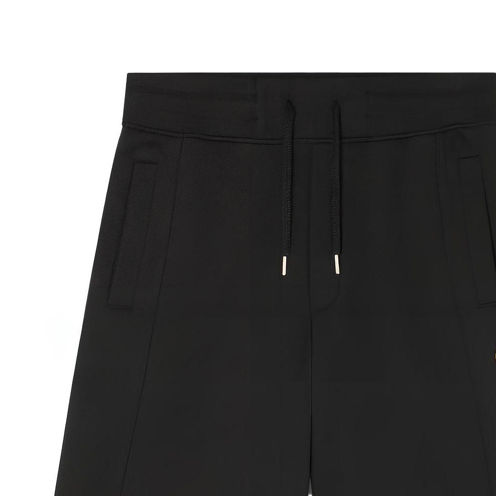 Versace Logo Sweat Shorts With Letter Print And Drawstring Waist Men shorts Black 76GADT00-ECF01-TE34