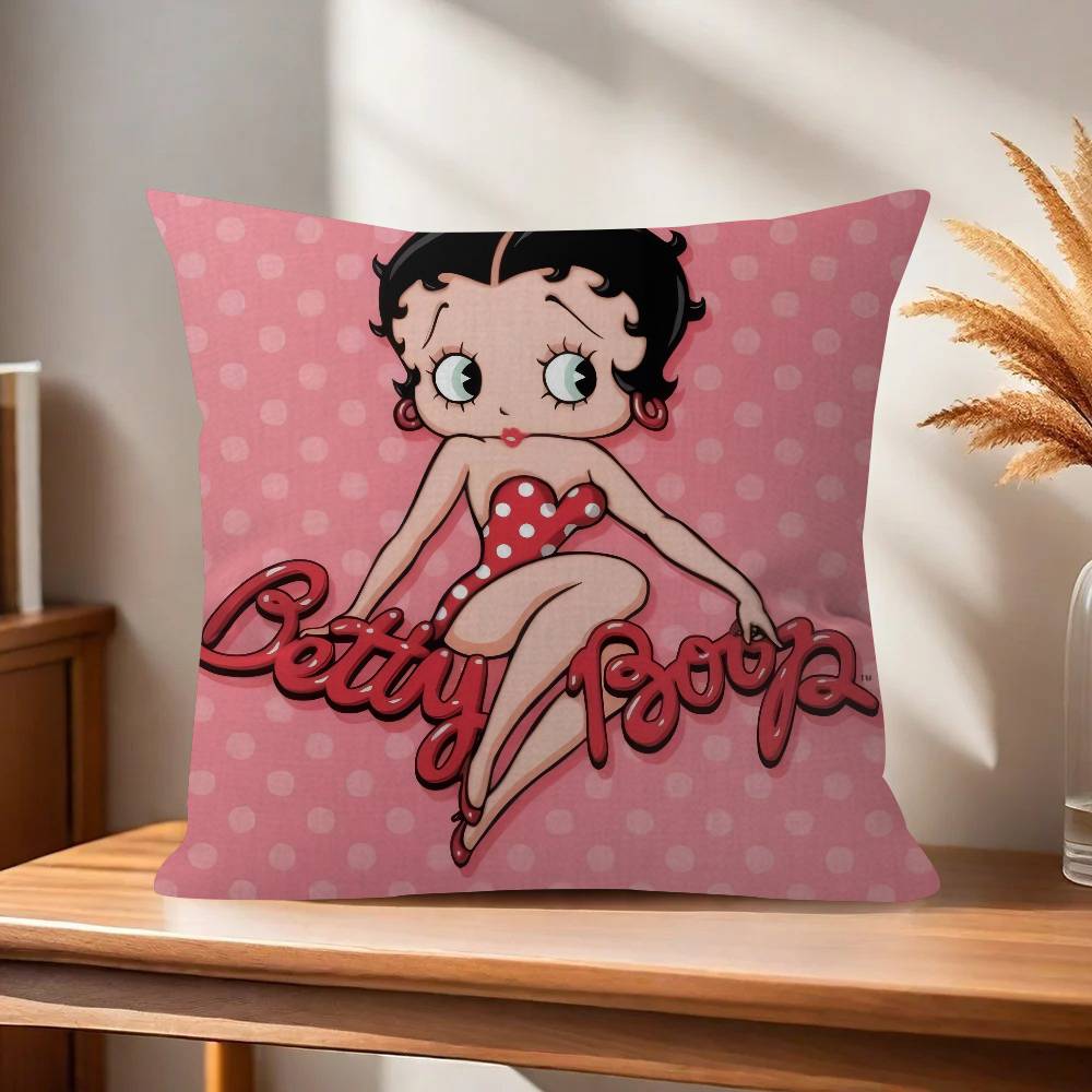 Cushion Cover Car Throw Pillow Case For Sofa Car Christmas Gift ANIME Cute BBetty Boop