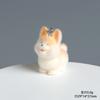 Cute Flocked 3D Dog Resin Figure Animal Statue Keychain Pendant for DIY Crafts Home Desk Decor Kawaii Gift Ideas