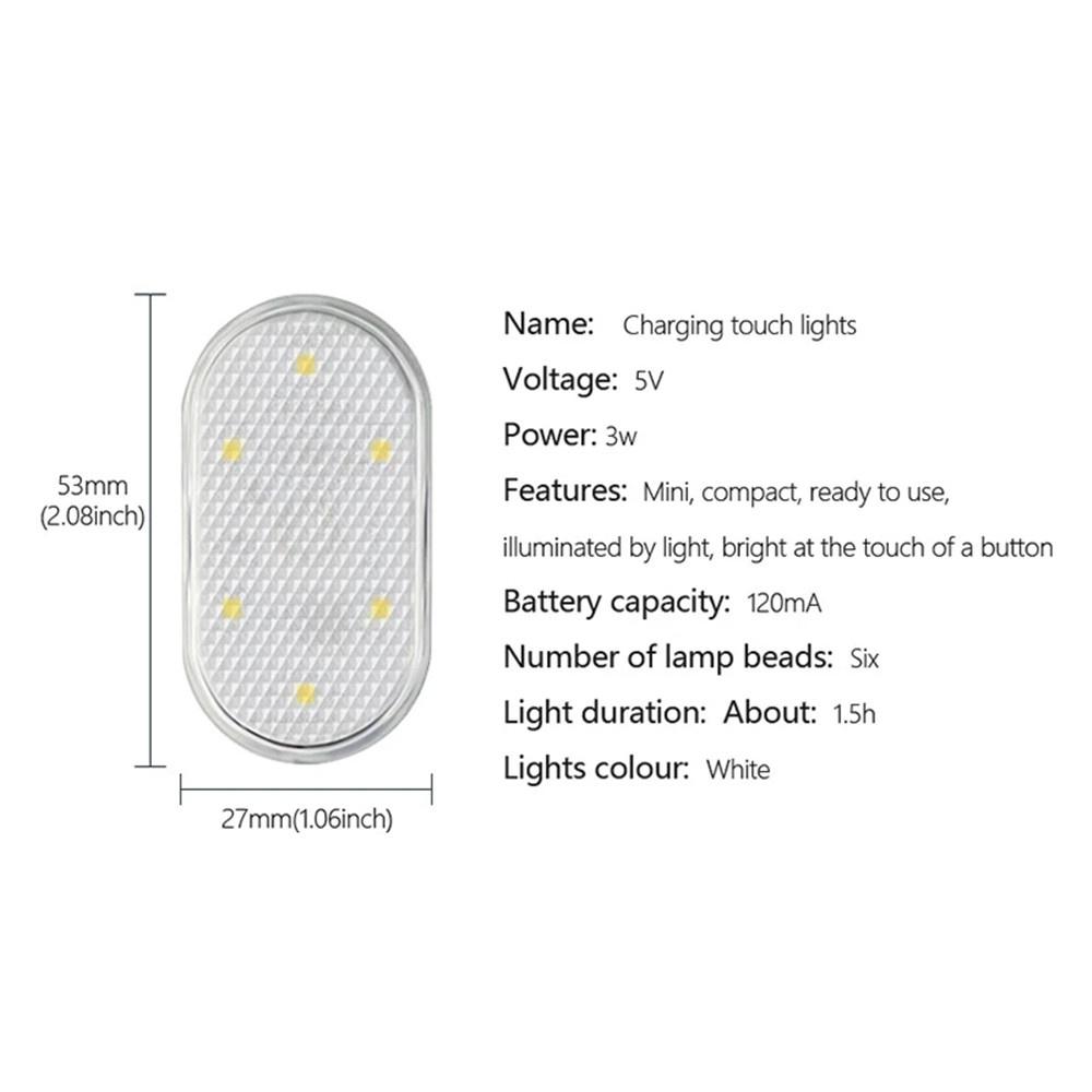 USB rechargeable touch reading light Car  Light Finger Touch Sensor Reading Lamp