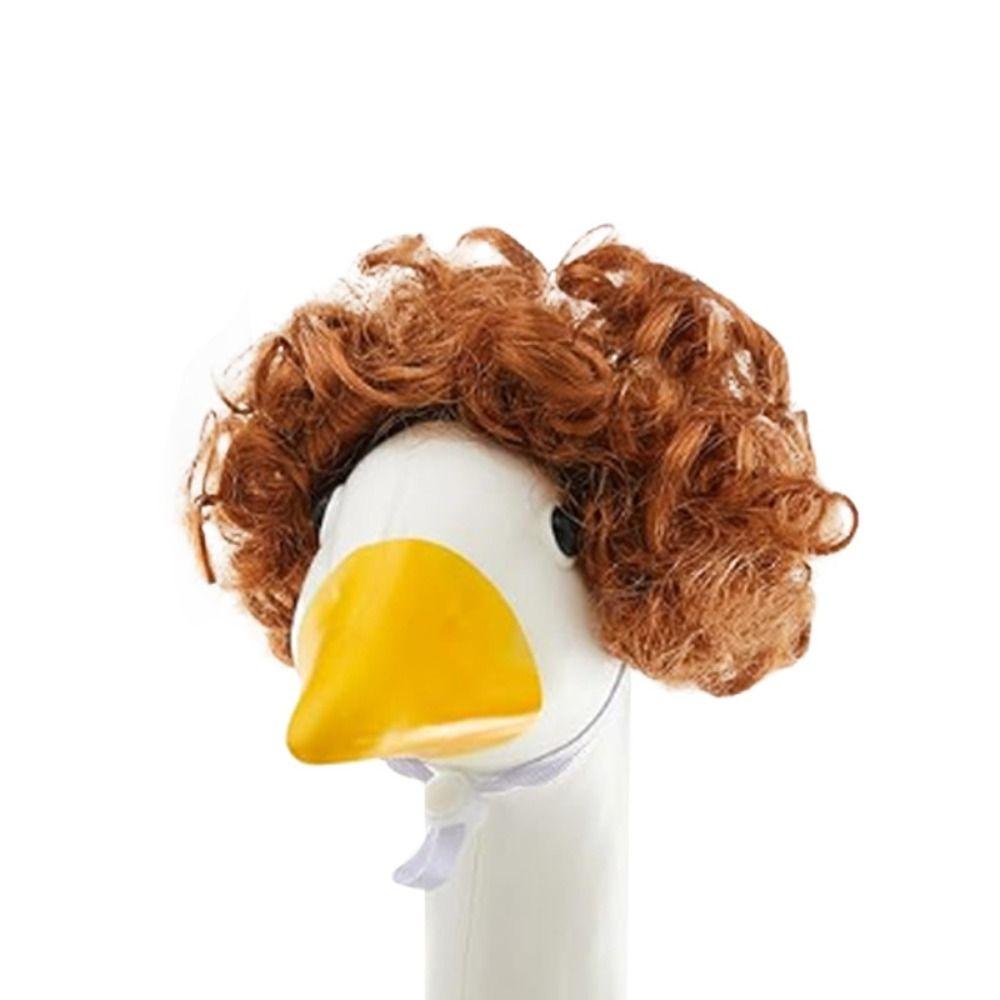 Halloween Christmas Porch Geese Pet Wigs Cosplay Props Garden Statue Decor  Gift