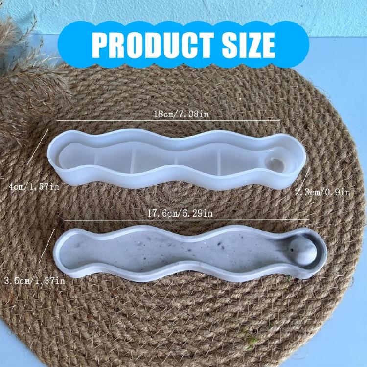 Waving Silicone Scented Stick Holder Molds for Scented SticStand Waved Shape Silicone Candle Stand Molds for Epoxy Resin