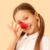 6 Stück Clownsnase Mehrzweck Rote Nase mit Gummiband Cosplay-Requisiten für