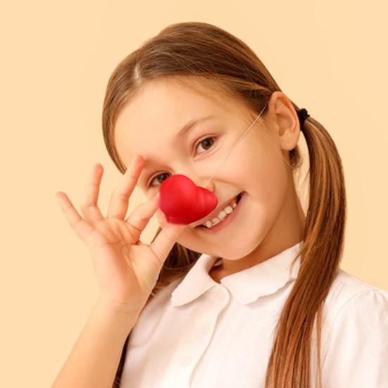 6 Stück Clownsnase Mehrzweck Rote Nase mit Gummiband Cosplay-Requisiten für