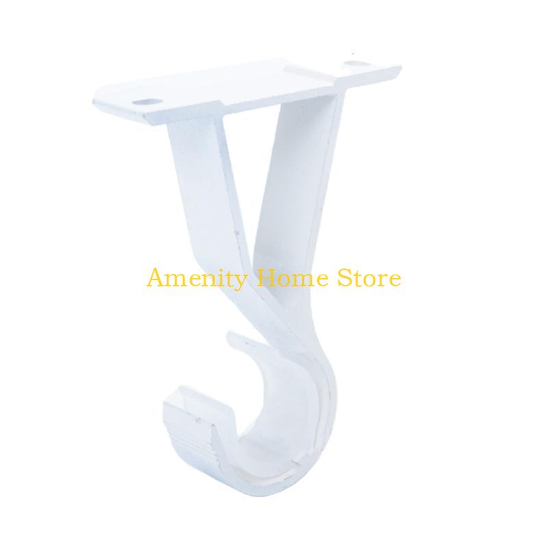 F26C Aluminium Alloy Curtain Pole Bracket Simple Curtains Fixing Supplies Household for Home Bedroom Living Room Curtains
