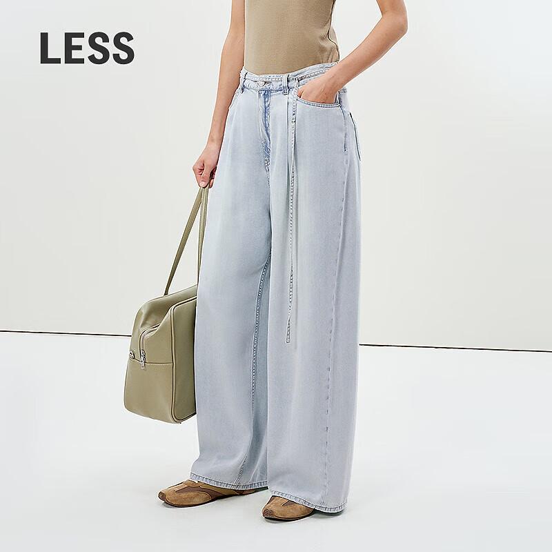 

LESS 2025 Spring Casual Wide-Leg Lyocell Jeans M
