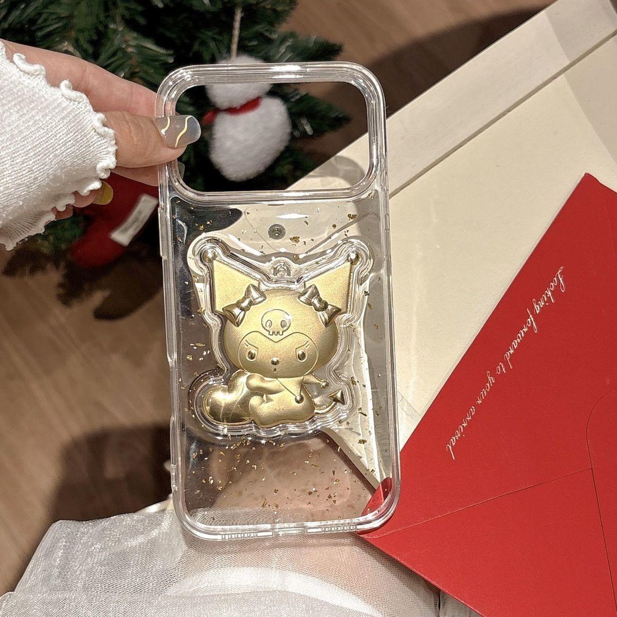 

Three-dimensional Glue Phone Case for Apple 17PROMAX Temperament Internet Celebrity Couple Airbag Anti-fall Glue Soft and Hard Case For iPhone 17 Pro Max