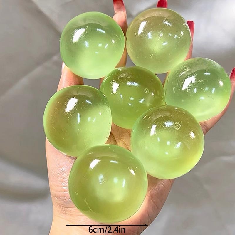 

Blue Squishy Maltose Sphere Plush Fidgeting Balls Transparent Artificial Maltose Ball Decompression Gifts Anti Stress Home Ornament