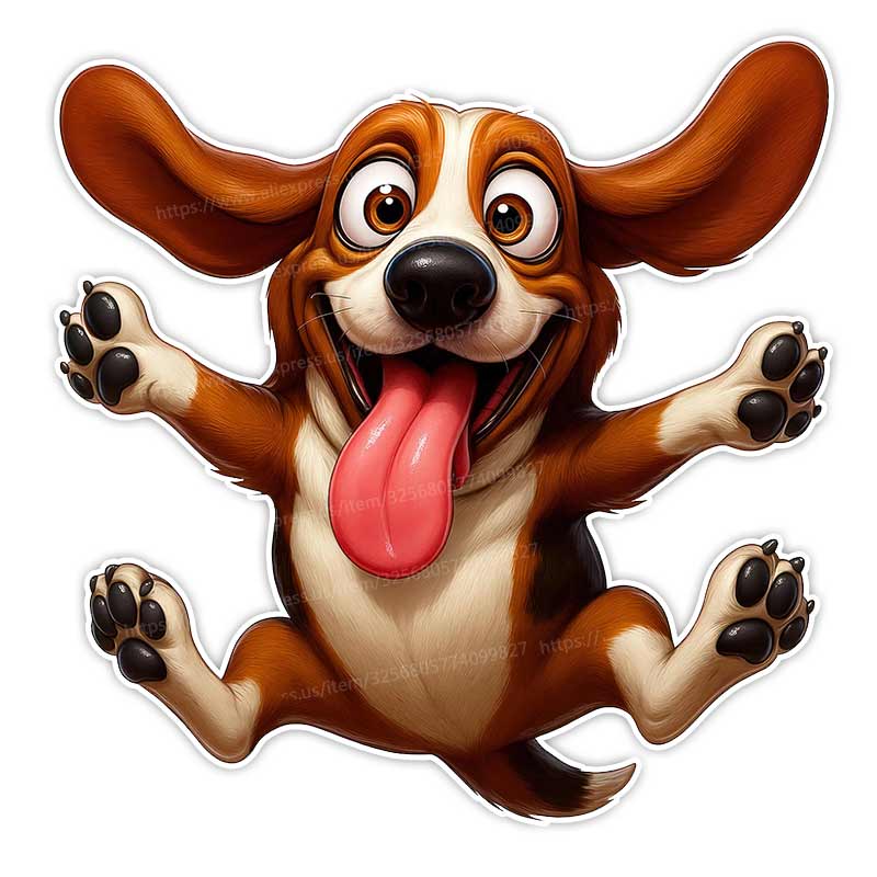 Funny Basset Hound Pet Dog Animal Car Sticker Waterproof Styling Automobiles Motorcycle Exterior Accessories Vinyl Decals Y172