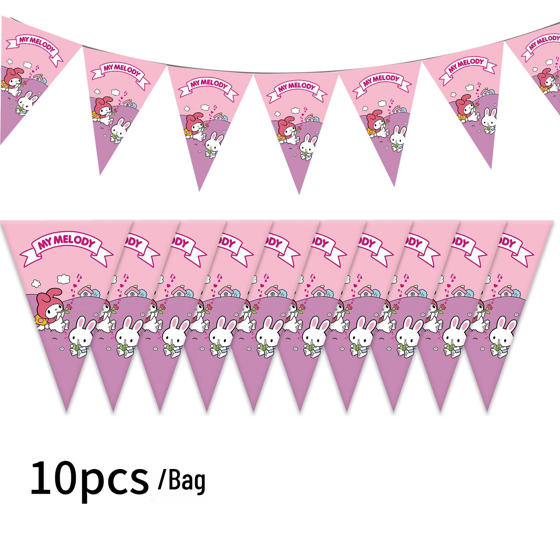 Kuromi & My Melody Birthday Party Flags - Sanrio Decorations