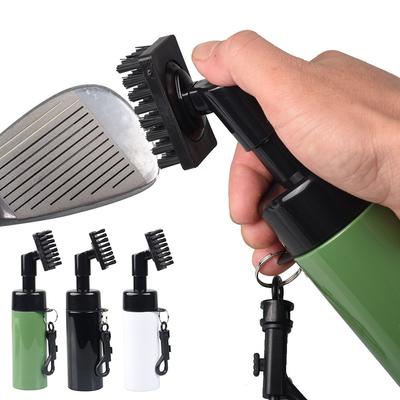 Golf Club Head Cleaning Brush Self-Contained Water Brush Club Cleaner Groove Cleaner Kit With Retractable Buckle Golf Cleaning Tool