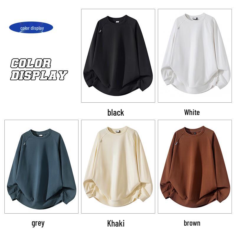 JEANSWEST Men's Solid Color Thermal Pullover Sweatshirt