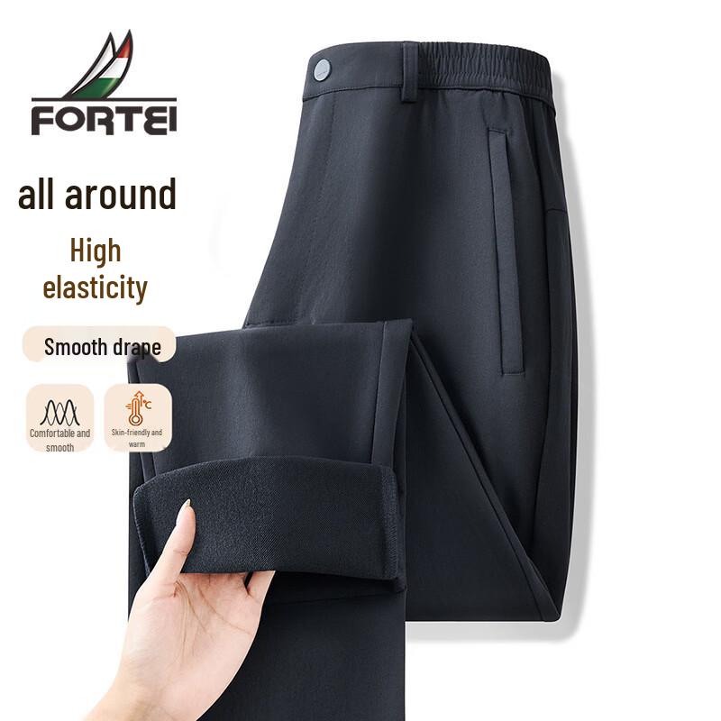 Men s Six-Dimensional Stretch Straight-Leg Casual Business Pants 5XL