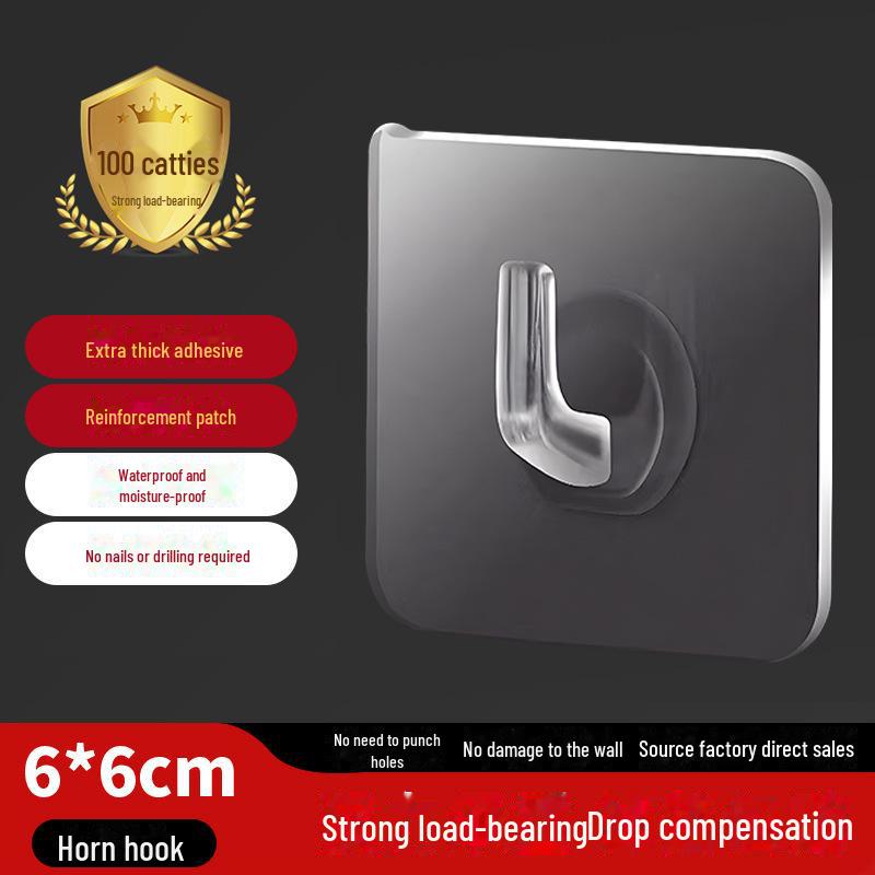 Traceless Punch-Free Sticky Hook: Strong, Multifunctional Acrylic Snap Buckle for Bathroom & Kitchen