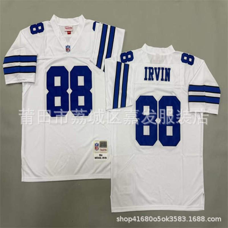 Camiseta de Fútbol Retro NFL Dallas Cowboys para Hombre de Algodón Bordada Camisa Deportiva del Equipo Ropa para Aficionados