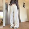 Women's Autumn Trendy Wide-Leg Sweatpants - Loose Fit, Floor-Length Design