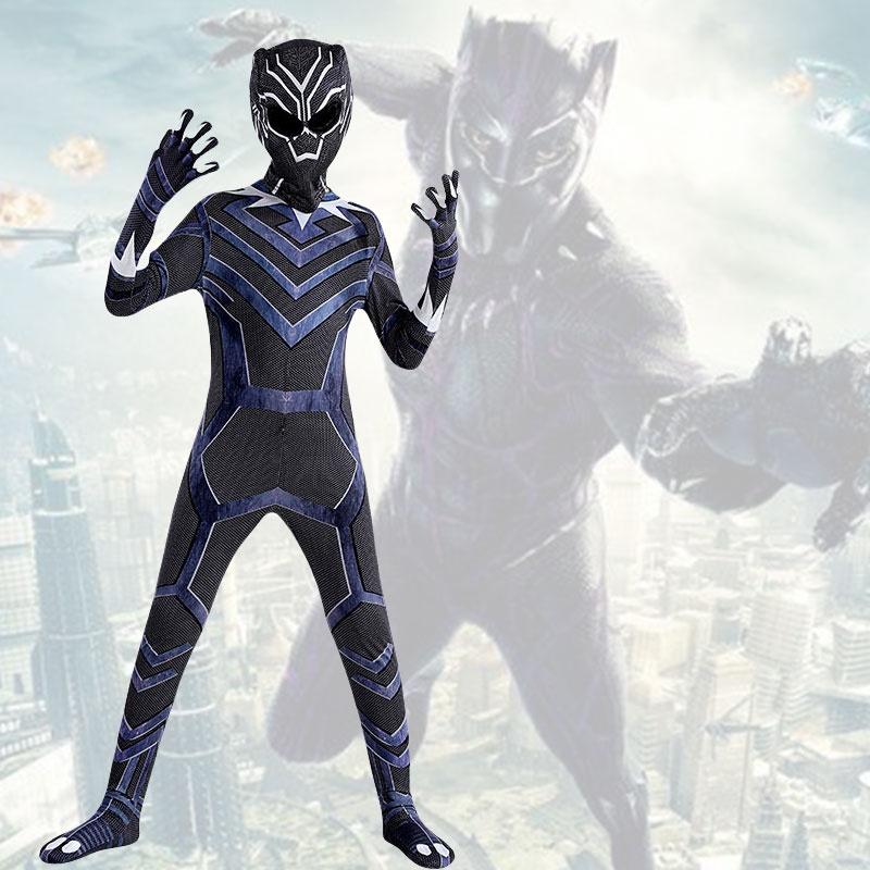 Black Panther 2 Cosplay Jumpsuit för vuxna för Halloween i polyesterfiber, storlekar 160-190